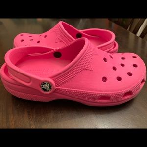 Pink CROCS size 8-9